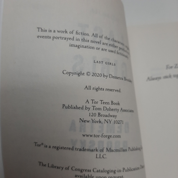 🍒4 for $20🍒  Last Girls by Demetra Brodsky ARC Advance Reading Copy Book - Picture 12 of 12